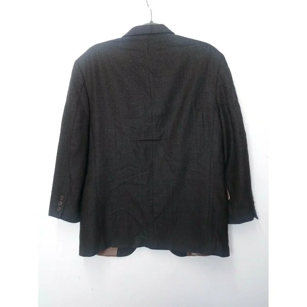 Oscar De La Renta Mens Blazer Sportscoat 40S green brown 100% Wool fully lined